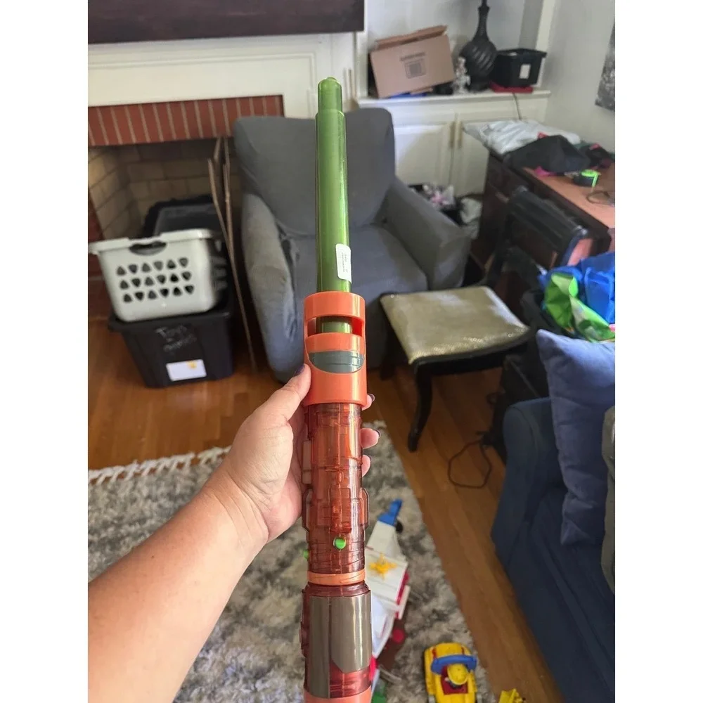 Star Wars BladeBuilders Lightsaber Toy Green Blade Red Hilt Hasbro Customizable